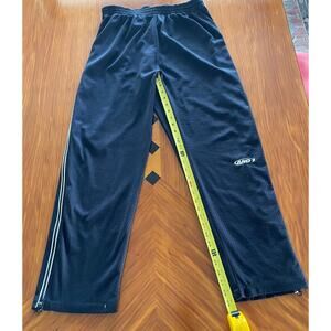 AND 1 Men's Basketball Pants M Snaps Zippers Black w/White Stripes A+
